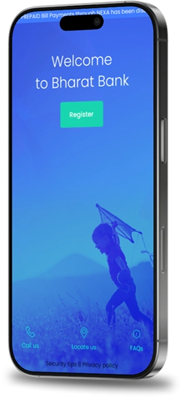 Bharat Bank Nexa mobile app preview on smartphone